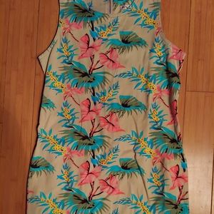 Ami 100 % cotton floral canvas patio dress med